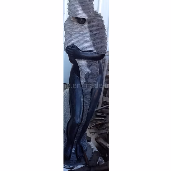 Arte abstrata escultura em mármore estátua em pé escultura em pedra