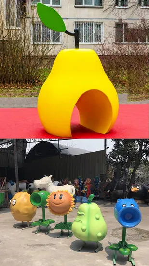 Venda por atacado de jardim ao ar livre decoração resina fibra de vidro Europa quatro estações asas senhora